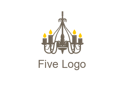 candles on a chandelier logo
