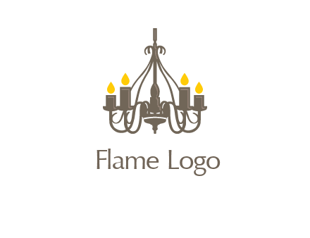 candles on a chandelier logo