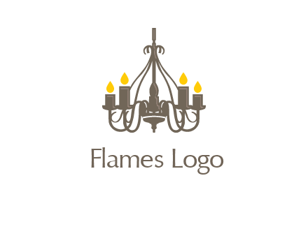 candles on a chandelier logo