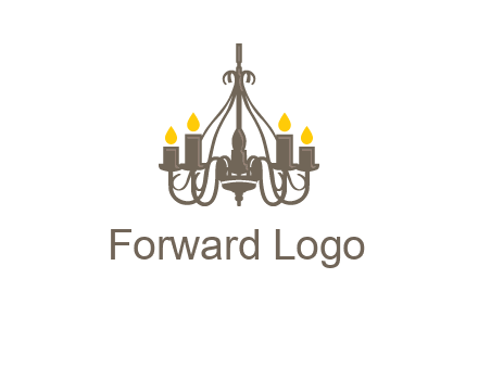 candles on a chandelier logo