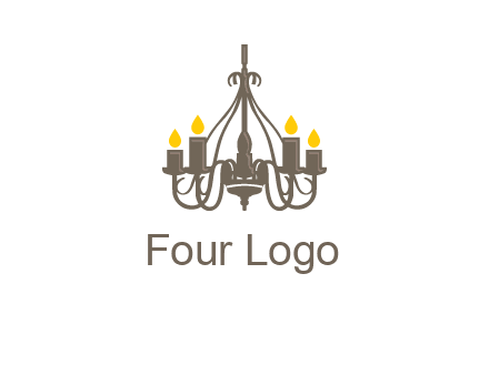 candles on a chandelier logo