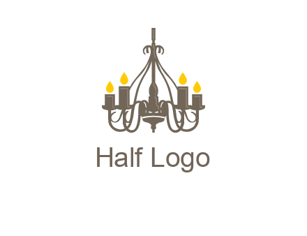 candles on a chandelier logo