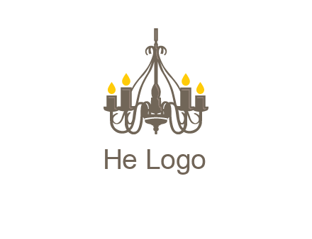 candles on a chandelier logo