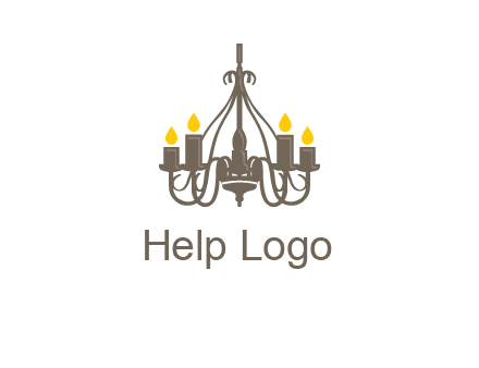 candles on a chandelier logo