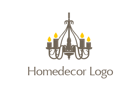 candles on a chandelier logo