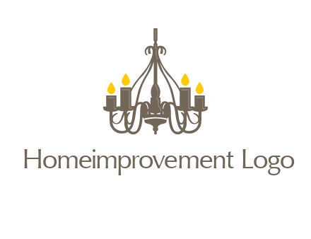 candles on a chandelier logo