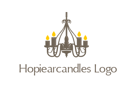 candles on a chandelier logo