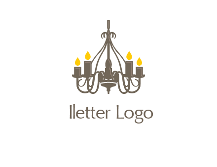 candles on a chandelier logo