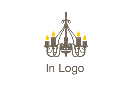 candles on a chandelier logo