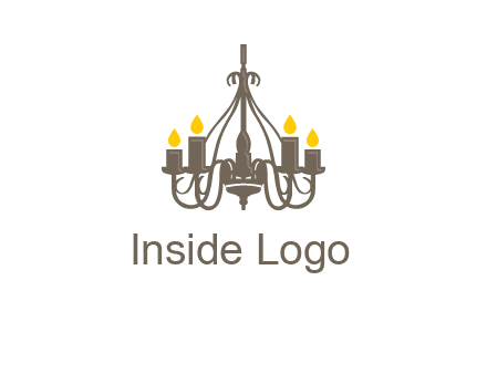 candles on a chandelier logo