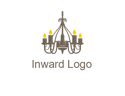candles on a chandelier logo