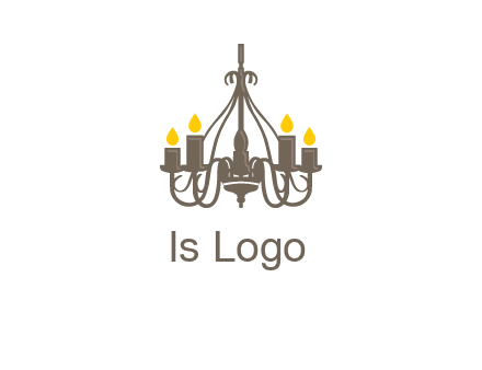 candles on a chandelier logo