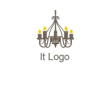 candles on a chandelier logo