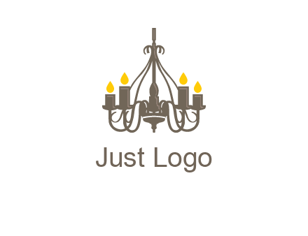 candles on a chandelier logo