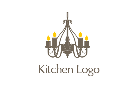candles on a chandelier logo