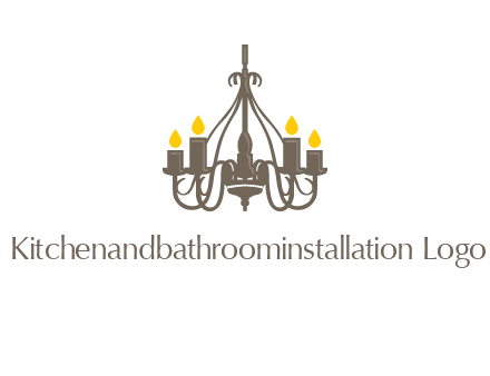 candles on a chandelier logo