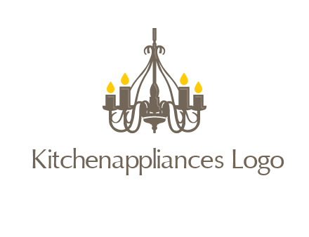 candles on a chandelier logo