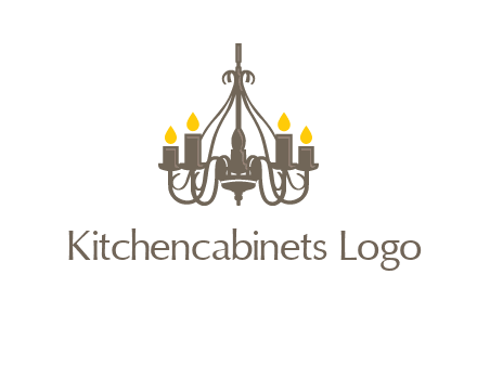 candles on a chandelier logo