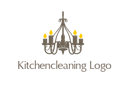 candles on a chandelier logo