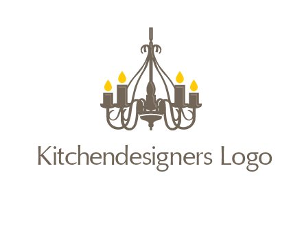 candles on a chandelier logo