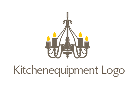 candles on a chandelier logo