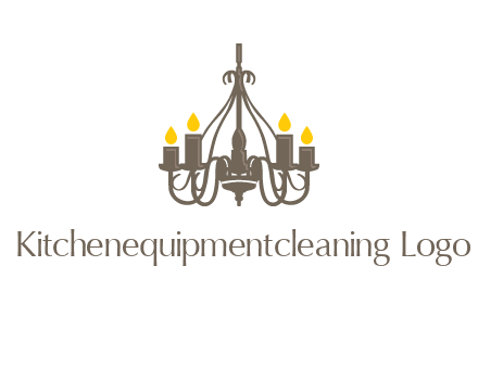 candles on a chandelier logo