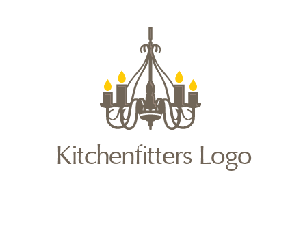 candles on a chandelier logo