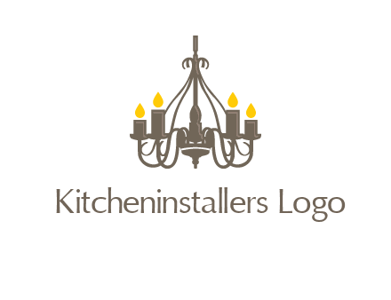 candles on a chandelier logo