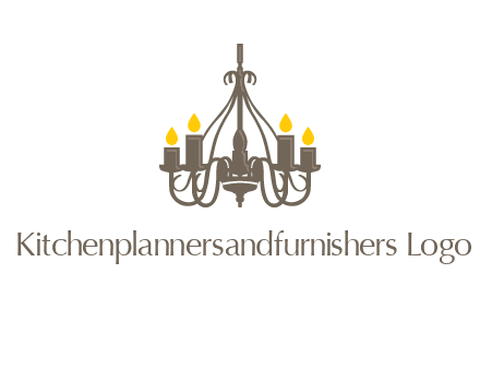 candles on a chandelier logo