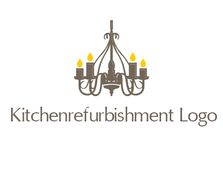 candles on a chandelier logo