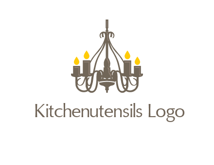 candles on a chandelier logo