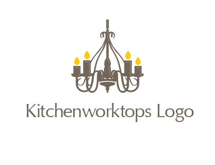 candles on a chandelier logo