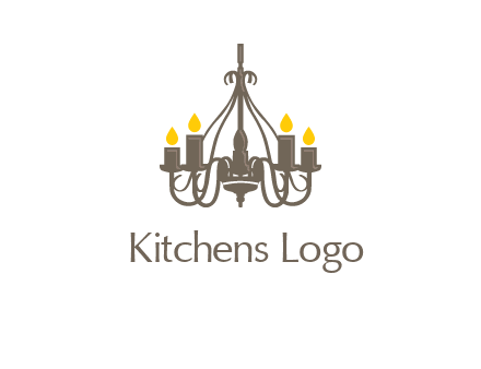 candles on a chandelier logo