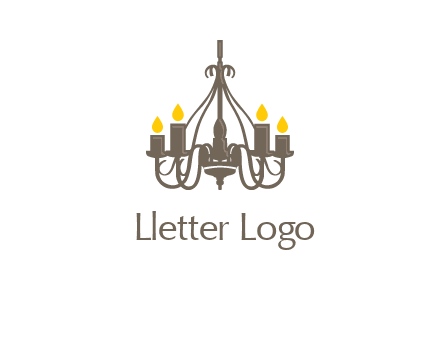 candles on a chandelier logo