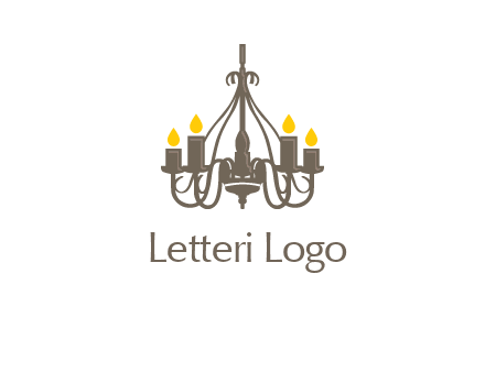 candles on a chandelier logo