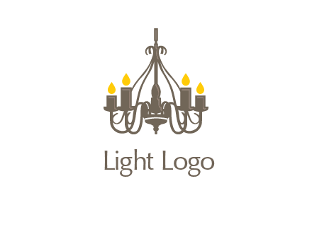 candles on a chandelier logo