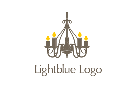 candles on a chandelier logo
