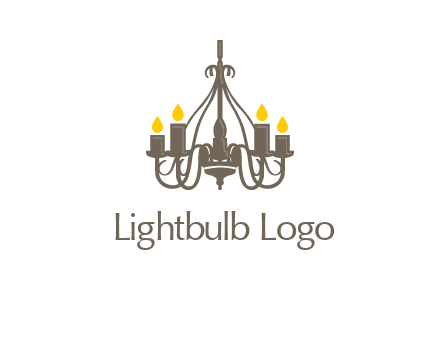 candles on a chandelier logo