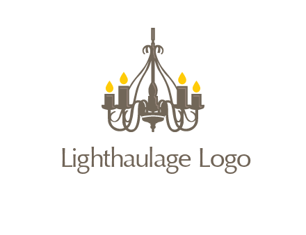 candles on a chandelier logo