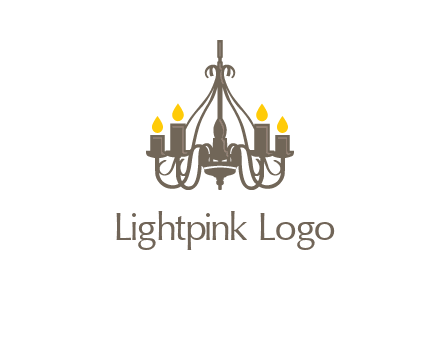 candles on a chandelier logo