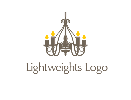 candles on a chandelier logo