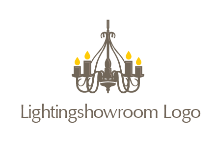 candles on a chandelier logo