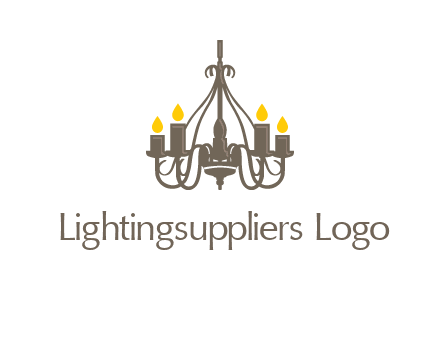 candles on a chandelier logo