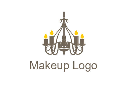 candles on a chandelier logo