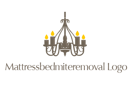 candles on a chandelier logo
