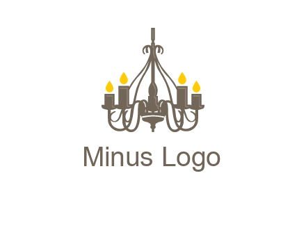 candles on a chandelier logo