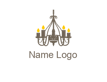 candles on a chandelier logo