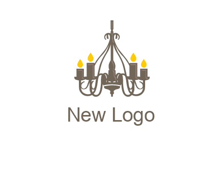 candles on a chandelier logo