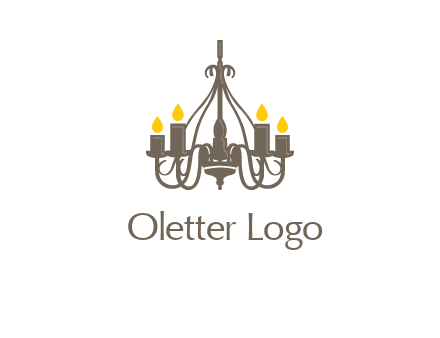 candles on a chandelier logo