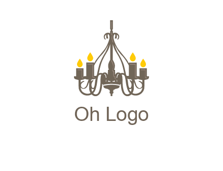 candles on a chandelier logo